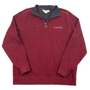 San Fransisco 49ers Shacket Mens Reversible 1/4 Zip Size L Tommy Bahama Sweater